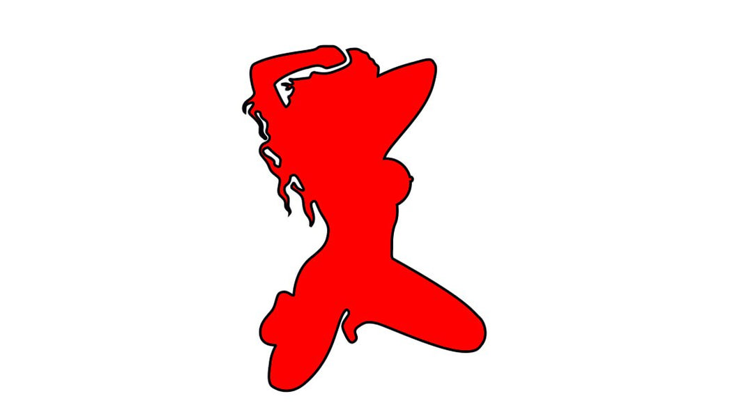 Chevrolet Emblem & Badges set with Chevrolet Girl logo (Type 3) Chevrolet emblems decoinfabric BLACK RED