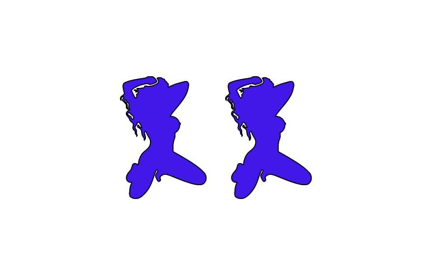 Chevrolet emblem for fenders with Chevrolet Girl logo (Type 3) Fender decoinfabric