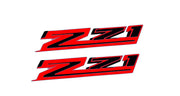 Chevrolet emblem for fenders with Z71 Off-road logo (Type 2) Fender decoinfabric RED BLACK