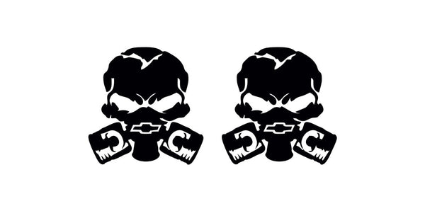 Chevrolet emblem for fenders with Chevrolet Piston Gas Mask logo