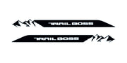 Chevrolet emblem for fenders with Trail Boss logo Fender decoinfabric BLACK WHITE