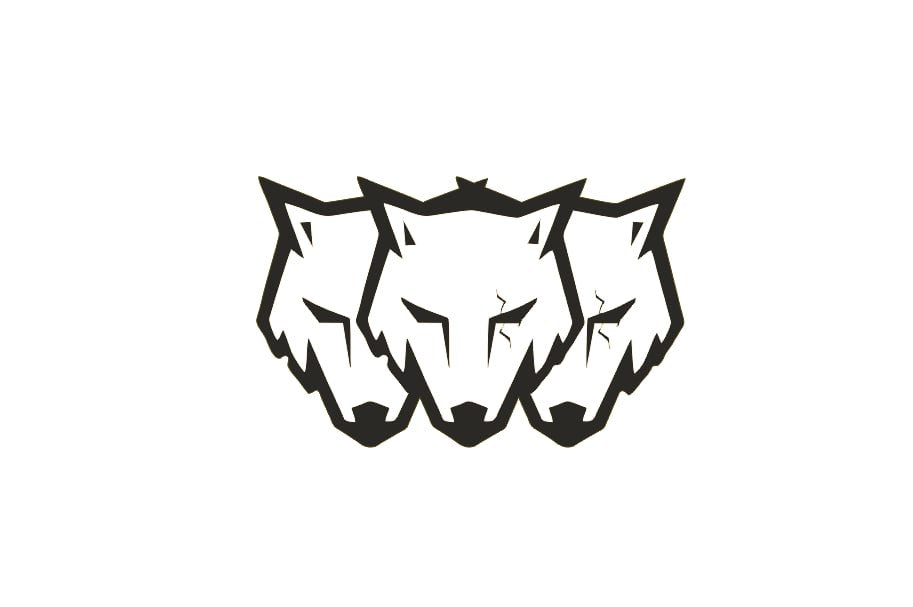 Ford Mustang Emblem & Badges set with Coyote logo (type 13) Ford emblems decoinfabric BLACK WHITE