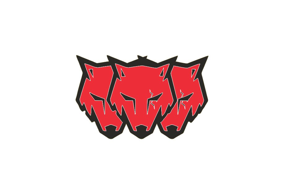 Ford Mustang Emblem & Badges set with Coyote logo (type 13) Ford emblems decoinfabric BLACK RED