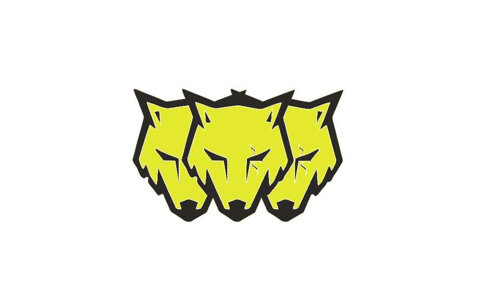 Ford Mustang Radiator grille emblem with Coyote logo (type 13) Ford emblems decoinfabric BLACK YELLOW