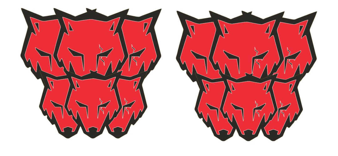 Ford Mustang Emblem & Badges set with Coyote logo (type 14) Ford emblems decoinfabric