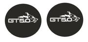 Ford Mustang emblem for fenders with GT 5.0 Coyote logo (Type 3) Ford emblems decoinfabric BLACK WHITE