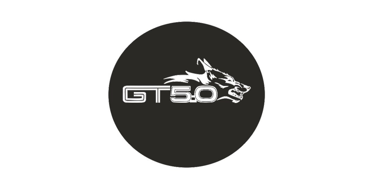 Ford Mustang tailgate trunk rear emblem with GT 5.0 Coyote logo (Type 4)