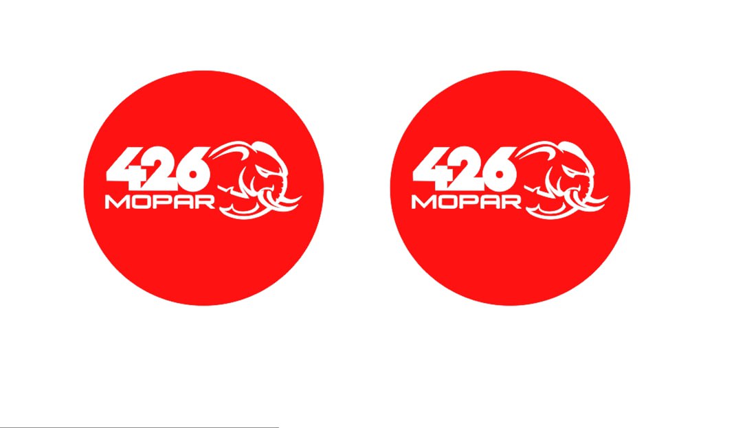 Chrysler emblem for fenders with 426 Mopar Hellephant logo (Type 2) Chrysler emblems decoinfabric