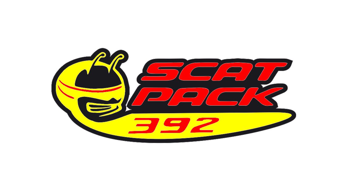 Dodge Radiator grille emblem with 392 Scat Pack logo (Type 3) Dodge emblems decoinfabric