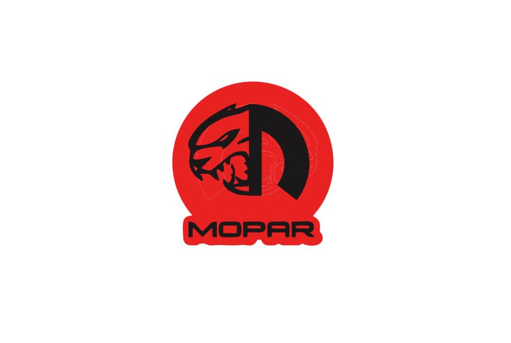 Jeep tailgate trunk rear emblem with Mopar Hellcat logo (Type 2) Jeep emblems decoinfabric