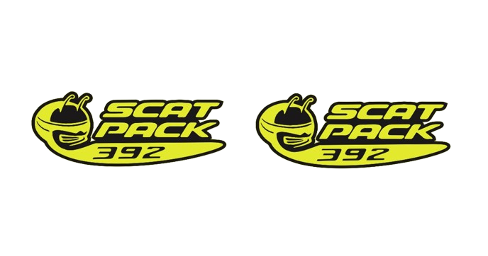 Dodge emblem for fenders with 392 Scat Pack logo (Type 2) Dodge emblems decoinfabric BLACK YELLOW