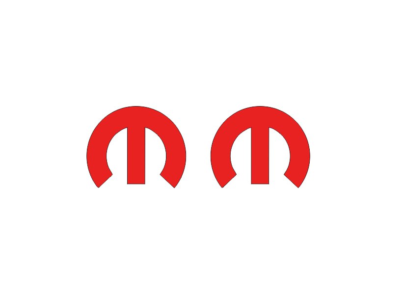 DODGE emblem for fenders with Mopar logo (type 20) Dodge emblems decoinfabric BLACK RED