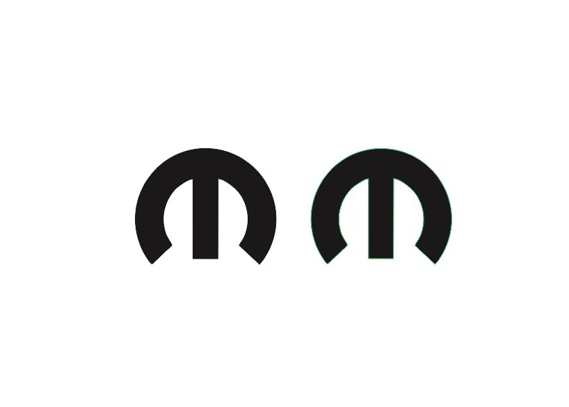 Chrysler Radiator grille emblem with Mopar logo (type 19)