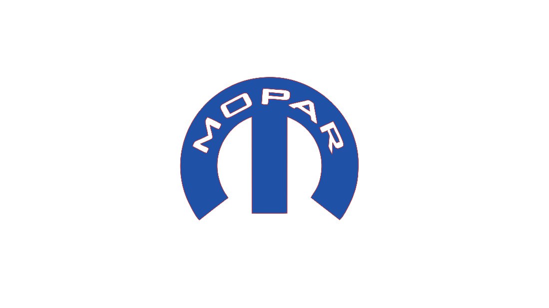 Chrysler tailgate trunk rear emblem with MOPAR logo (Type 20)