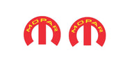 Dodge Emblem & Badges set with Mopar logo (Type 21) Dodge emblems decoinfabric RED YELLOW
