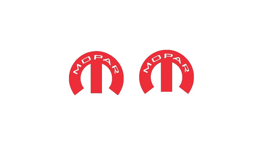 JEEP emblem for fenders with Mopar logo (type 22) Jeep emblems decoinfabric RED WHITE