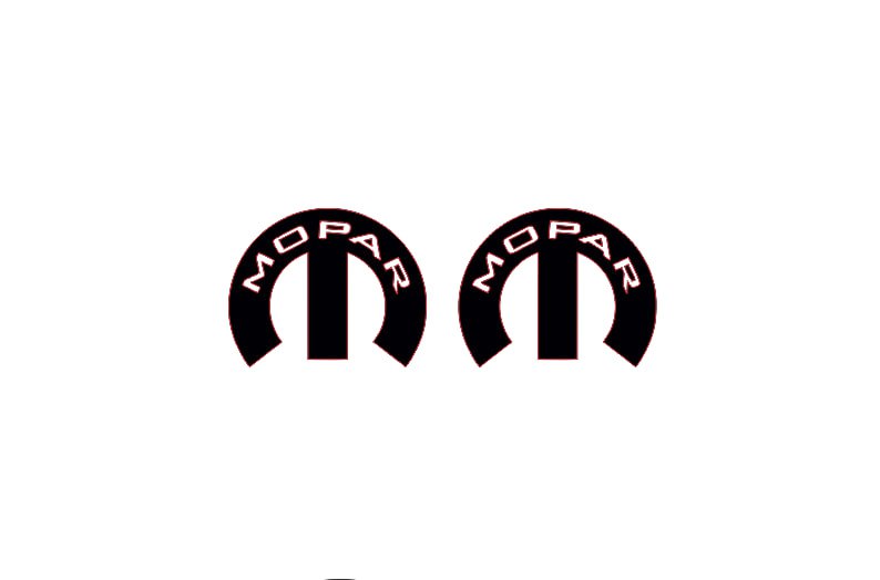 DODGE emblem for fenders with Mopar logo (type 21) Dodge emblems decoinfabric BLACK WHITE