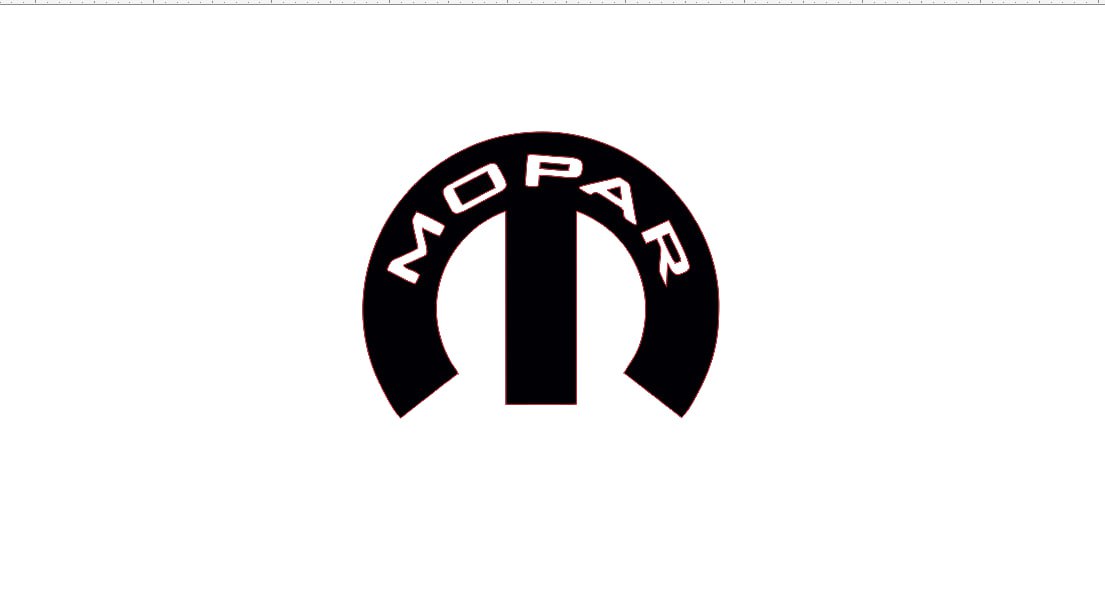 Dodge tailgate trunk rear emblem with Mopar logo (type 21)