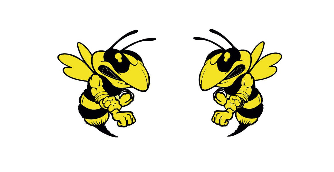 DODGE emblem for fenders with murdeR horneT logo (type 4) Dodge emblems decoinfabric BLACK YELLOW