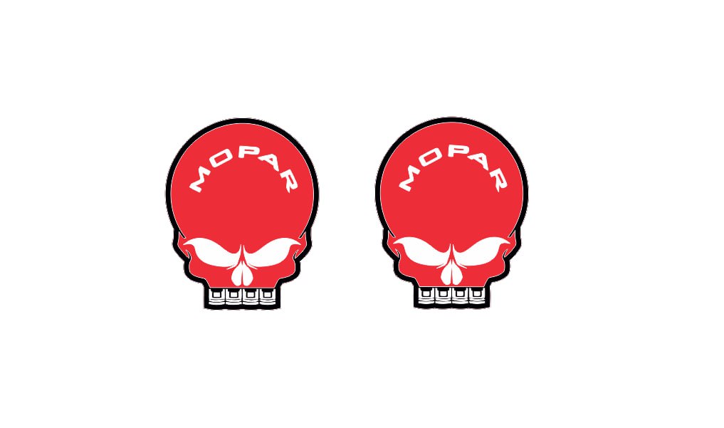 DODGE emblem for fenders with Mopar Skull logo (type 12) Dodge emblems decoinfabric