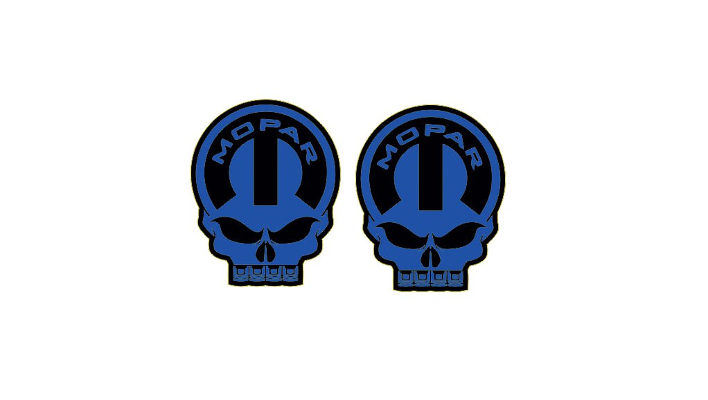 Chrysler Emblem & Badges set with Mopar Skull logo (Type 12)