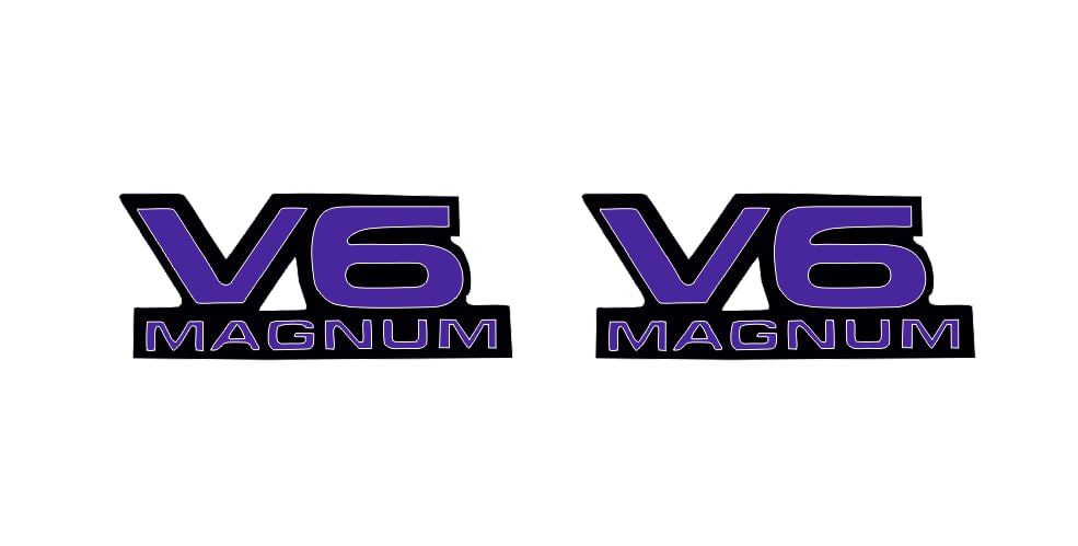 DODGE emblem for fenders with V6 Magnum logo Dodge emblems decoinfabric