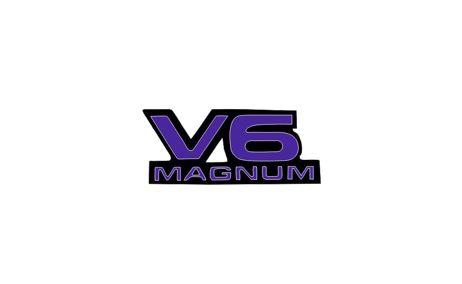 DODGE Radiator grille emblem with V6 Magnum logo Dodge emblems decoinfabric