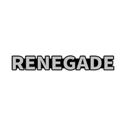 JEEP Radiator grille emblem with Renegade logo (Type 4) Jeep emblems decoinfabric BLACK WHITE