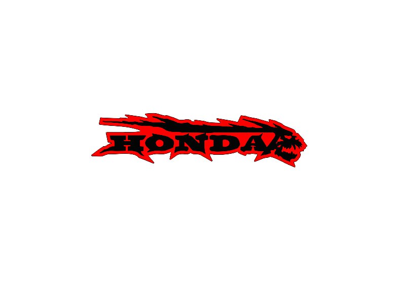 Honda Emblem & Badge Set - Grille and Tailgate Honda logo Honda emblems decoinfabric RED