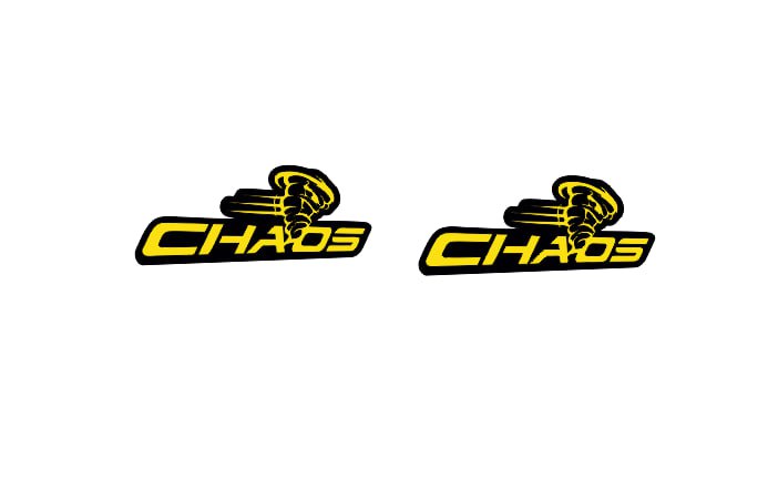 Dodge Emblem & Badges set with Chaos logo Dodge emblems decoinfabric BLACK YELLOW