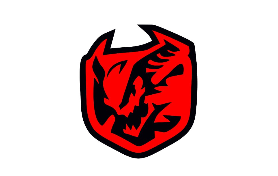 DODGE Radiator grille emblem with Predator logo