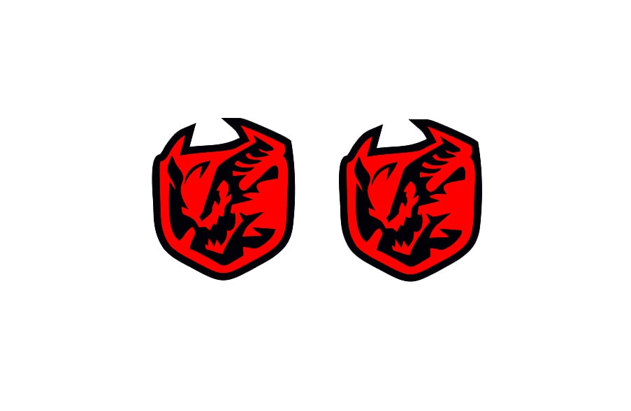 Dodge Emblem & Badges set with Predator logo Dodge emblems decoinfabric