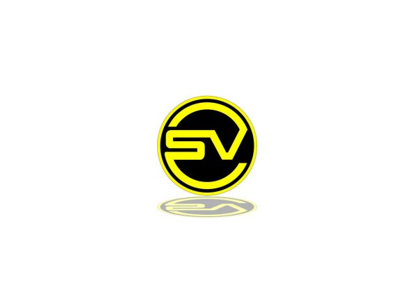 Range Rover Radiator grille emblem with SV logo Range Rover emblems decoinfabric YELLOW BLACK