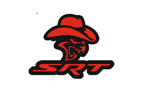 Dodge tailgate trunk rear emblem with Cowboy SRT logo