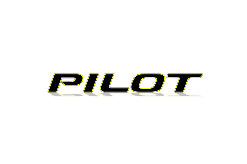 Honda Pilot III 2016-2023 tailgate trunk rear 3D emblem with Pilot logo (type MIXT) Honda emblems decoinfabric