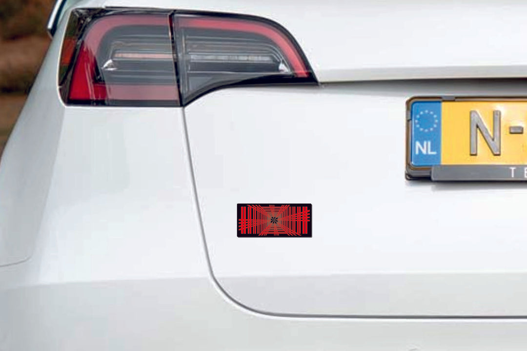 Tesla Emblem & Badges set with Plaid logo Tesla emblems decoinfabric