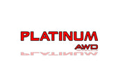 Nissan tailgate trunk rear 3D emblem with Platinum awd logo (Type MIXT) Nissan emblems decoinfabric