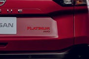 Nissan tailgate trunk rear 3D emblem with Platinum awd logo (Type MIXT) Nissan emblems decoinfabric