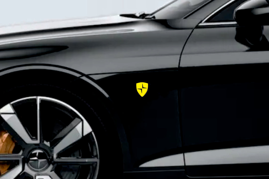 Polestar emblem for fenders with Polestar logo (type MIXT) Var. 2 Fender decoinfabric