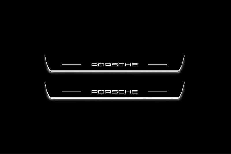Porsche Cayenne Coupe illuminated door sills with logo Porsche
