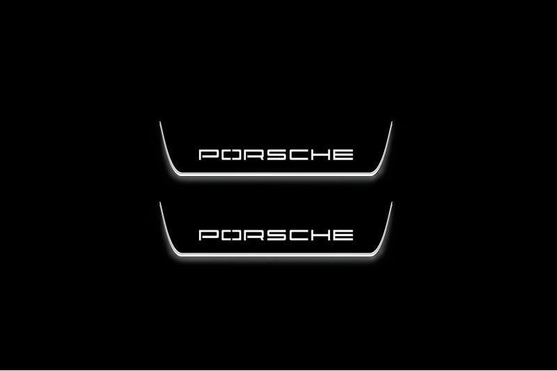 Porsche Cayenne Coupe illuminated door sills with logo Porsche