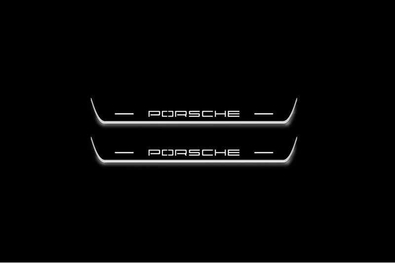 Porsche Cayenne III 2017+ illuminated door sills with logo Porsche