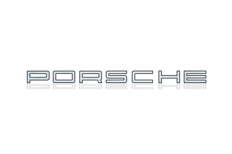 Porsche tailgate trunk rear 3D emblem with Porsche logo (type MIXT) Porsche emblems decoinfabric