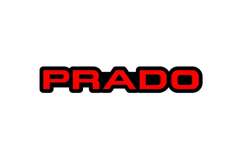 Toyota tailgate trunk rear emblem with Prado 250 logo Toyota emblems decoinfabric BLACK RED