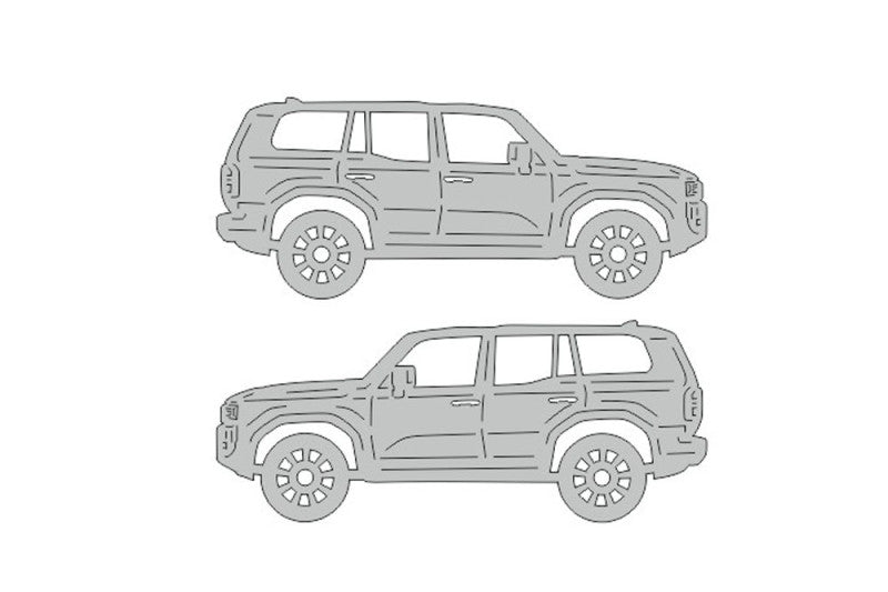 Toyota Prado 250 (2023+) Floor Mat Emblem Set – Stainless Steel Badges Car Mats Badges Decoin