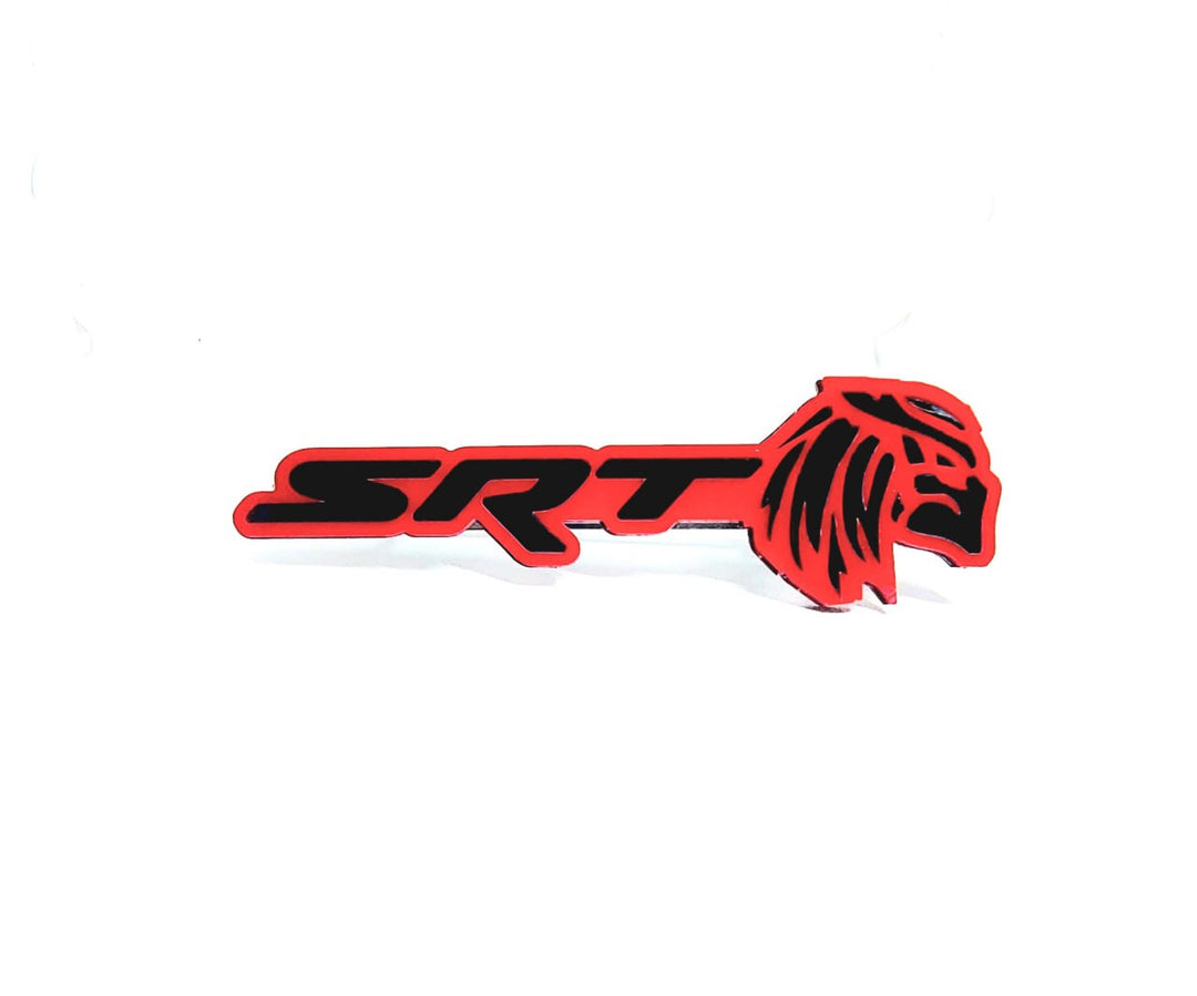 Jeep tailgate trunk rear emblem with SRT Predator logo Jeep emblems decoinfabric RED BLACK