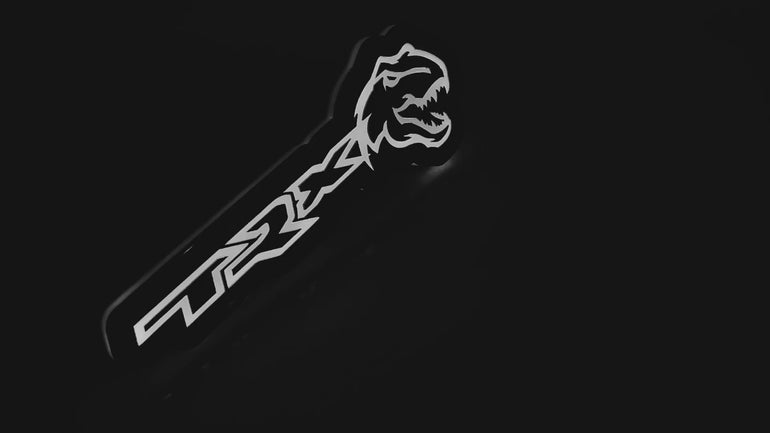 Dodge Illuminated LED Radiator Grille Emblems and Badges with TRX + Tirex logo Dodge Led emblems decoinfabric