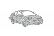 Car Keychain for Toyota Prius IV 2015-2022 (type 3D) Keychains opdesign