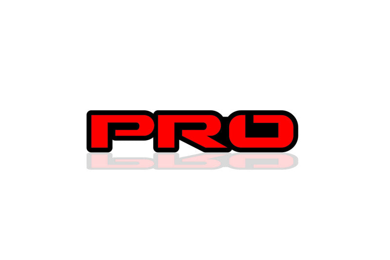 Toyota Radiator grille emblem with PRO logo Toyota emblems decoinfabric BLACK RED