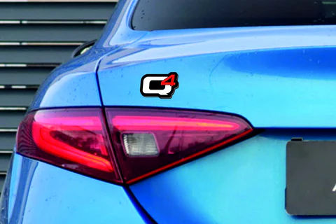 Alfa Romeo tailgate trunk rear emblem with Q4 logo Jeep emblems decoinfabric
